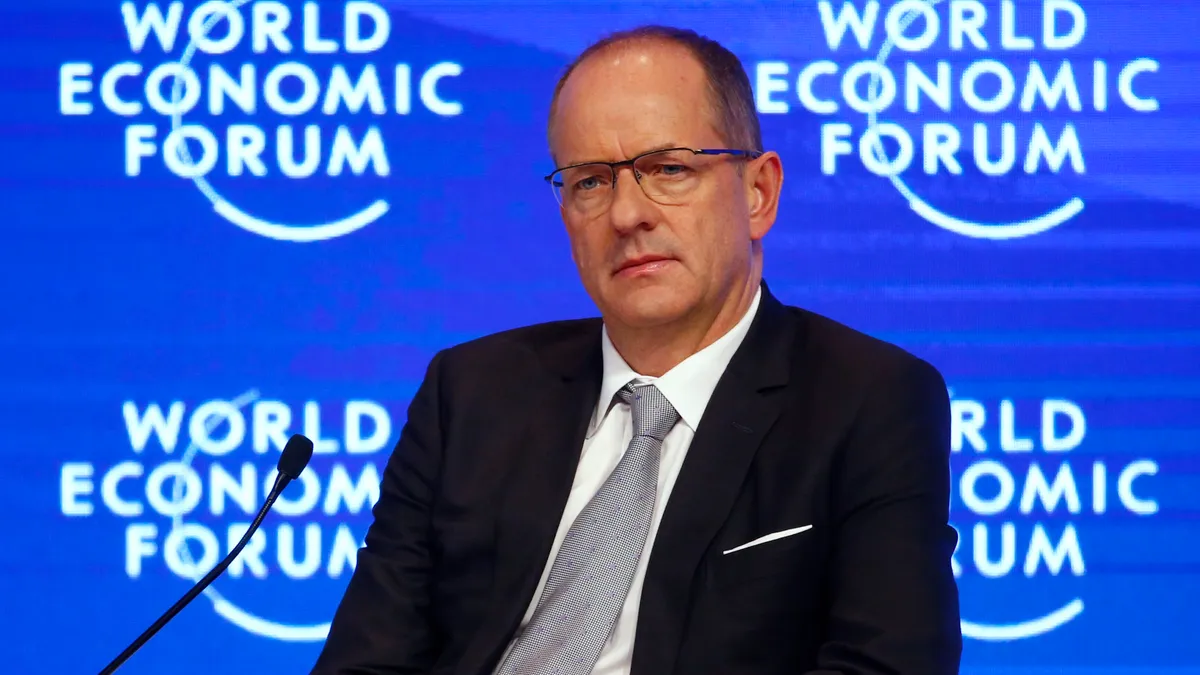 Andrew Witty attends the World Economic Forum annual meeting in Davos, Switzerland, Jan. 19, 2017.